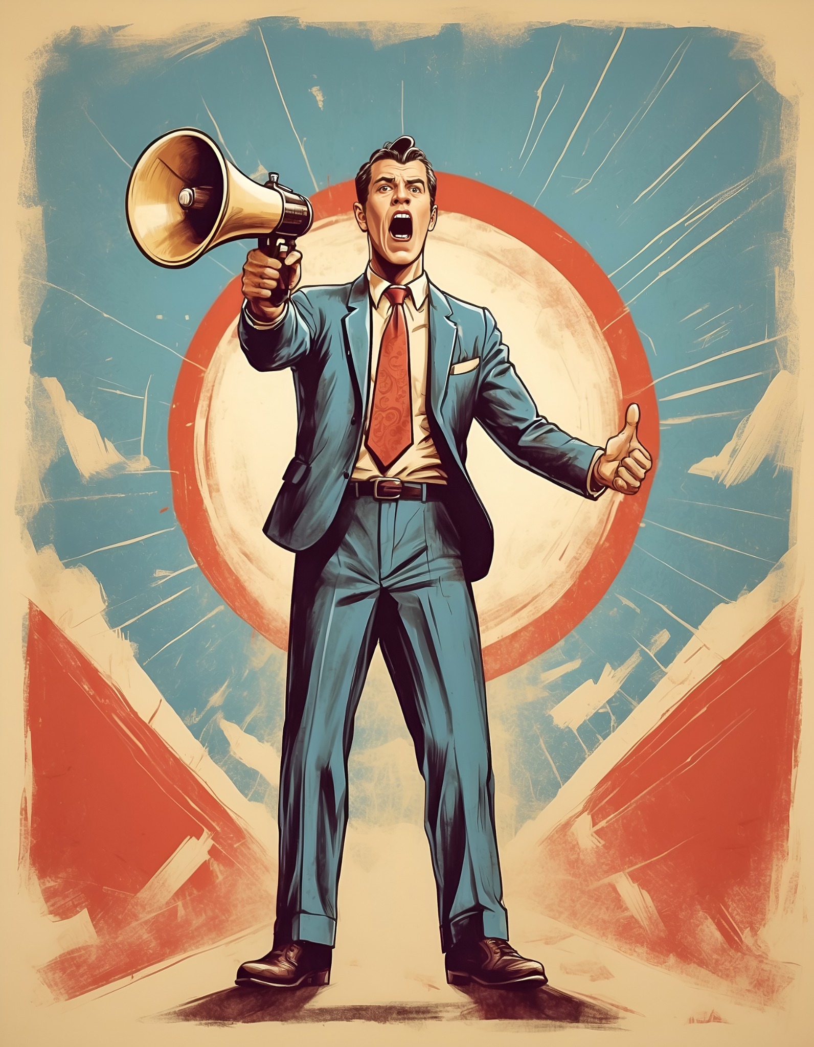 Modern marketing leadership illustration